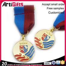 Nickel plated metal embossing medal award badge